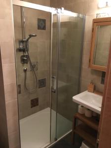 Koupelna v ubytování Apartmán u svahu Dolní Morava