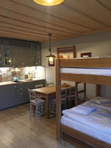 Postel nebo postele na pokoji v ubytování Apartmán u svahu Dolní Morava