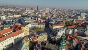 Výhľad na mesto Bratislava alebo výhľad na mesto priamo z hostela