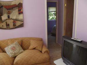 TV a/nebo společenská místnost v ubytování Cabaña Full Guanaqueros