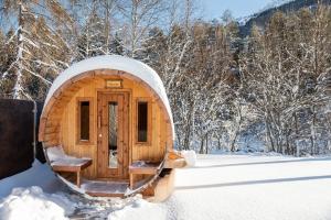 Obiekt Viktoria Lodges zimą