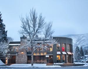a building with a tree in front of it at Hotel Aspen in Aspen
