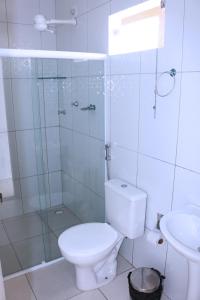 Ett badrum på Pousada Sol Nascente