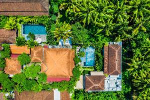 an overhead view of a resort with trees and plants at Kailash Bali in Ubud