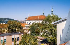 a view of a city with buildings and trees at HOME ALONE 5BR+3BATH Penthouse in center of Prague in Prague