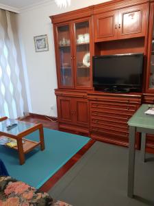 Telewizja i/lub zestaw kina domowego w obiekcie Apartamento en Terra do Porto con vistas