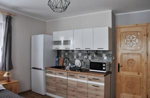 Kuchyňa alebo kuchynka v ubytovaní Apartamenty JSZI