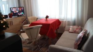 Posezení v ubytování Ferienhaus II Heyder