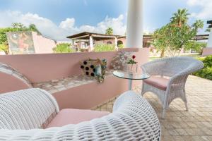 A balcony or terrace at Hotel Eros