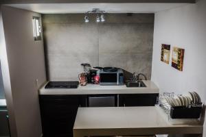 A kitchen or kitchenette at HOTEL CAREYES