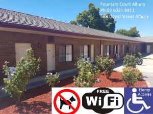 The floor plan of Fountain Court Motor Inn Albury