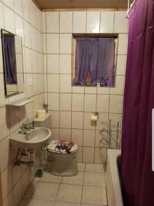 Bilik mandi di Monteurhaus Villa Rotter