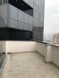 a view of a building with a large window at Wonderful apartment in Republic square, city center in Yerevan +2 photos