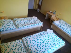 Postel nebo postele na pokoji v ubytování Hotel Modrá hvězda Sadská