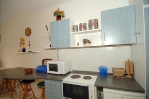 Kuchyňa alebo kuchynka v ubytovaní Kosztolányi Apartmanház