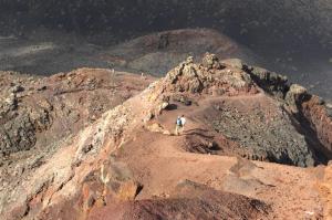 a man standing on the top of a mountain at Hotel Nautico in Santa Cruz de Tenerife