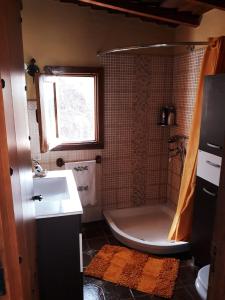 Koupelna v ubytování Casa Elea
