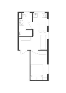 Načrt razporeditve prostorov v nastanitvi Apartman Diófa