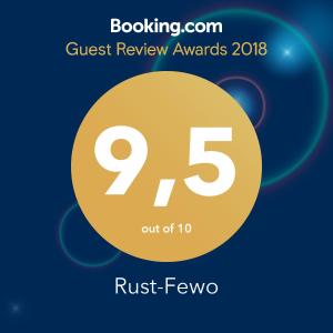 Vottorð, verðlaun, skilti eða annað skjal til sýnis á Rust-Fewo-Hotel