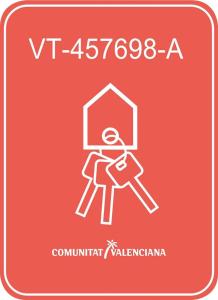 un panneau rouge avec un paquet de clés dans l'établissement San Cristobal Apartment - Alicante City Center, à Alicante