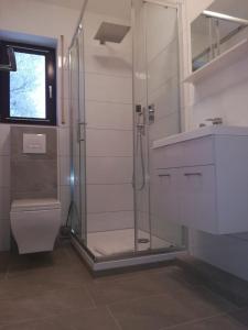 Koupelna v ubytování Haus Schneider + 29 fotografií