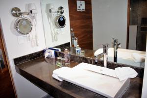 Koupelna v ubytování Hotel Plaza Kokai Cancún