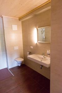 a bathroom with a sink and a toilet at Stiftsschmiede Ossiach in Ossiach