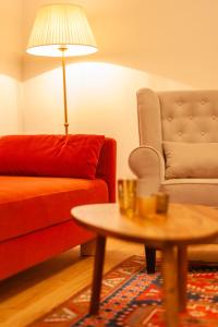 Posezení v ubytování Das Landhaus Apartments Prägant