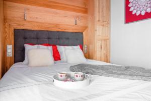 Posteľ alebo postele v izbe v ubytovaní Apartament Skrzyczne