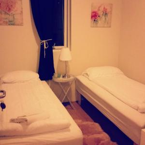 Postel nebo postele na pokoji v ubytování Litlabjarg Guesthouse