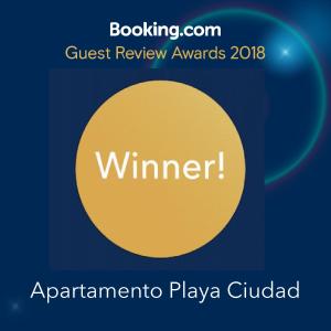 a yellow circle with the text guest review awards at Apartamento Playa Ciudad in Santa Cruz de la Palma