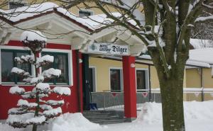Gasthof-Hotel Dilger v zimě