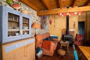 Posezení v ubytování La Casita de Zalama