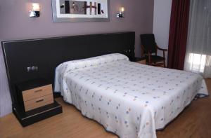 Postel nebo postele na pokoji v ubytování Hotel Villa de Cacabelos