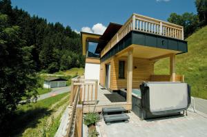 Balkón nebo terasa v ubytování Chalet Glemmtal - Haus Schmittenblick