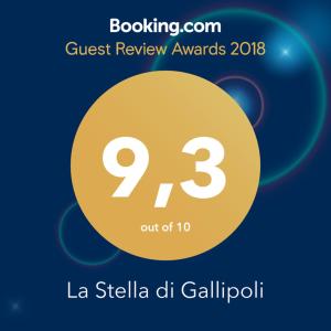 ガリポリにあるLa Stella di Gallipoliの九の客評賞の看板