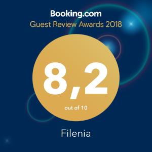 Certifikát, hodnocení, plakát nebo jiný dokument vystavený v ubytování Filenia