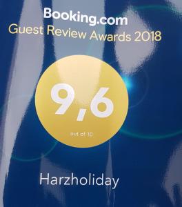 Certifikát, hodnocení, plakát nebo jiný dokument vystavený v ubytování harzholiday