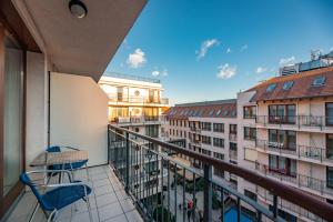 Balkón alebo terasa v ubytovaní Budapest Central Port Apartment