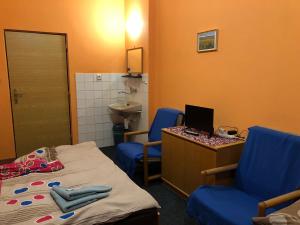 TV a/nebo společenská místnost v ubytování Hotel Na Trojce