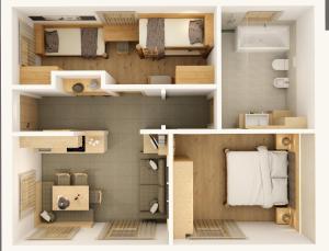 A kitchen or kitchenette at Chalet Niederhaushof