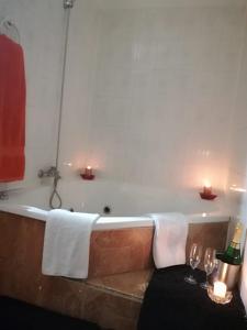 Ένα ή περισσότερα κρεβάτια σε δωμάτιο στο Hospedaje el juncal