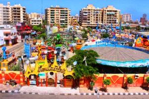 a large amusement park with a water park at Maamoura Beach apartment in Alexandria