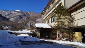 Een algemene foto van de bergen of uitzicht op de bergen vanuit de ryokan
