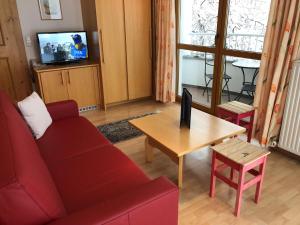 TV a/nebo společenská místnost v ubytování Hotel Garni Bergwelt