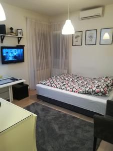 Ένα ή περισσότερα κρεβάτια σε δωμάτιο στο Apartment Jovana Krunska