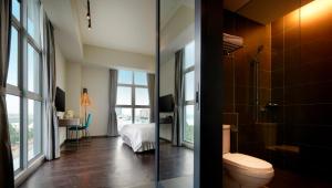 Koupelna v ubytování KIP Hotel