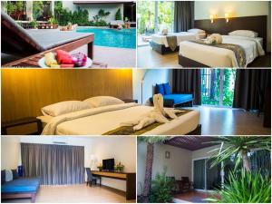 Ein Bett oder Betten in einem Zimmer der Unterkunft Baan Klang Aow Beach Resort