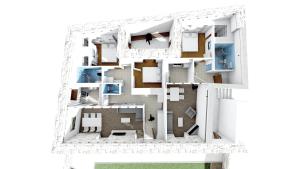 Plán poschodí v ubytovaní XY Suites - Design Apartments