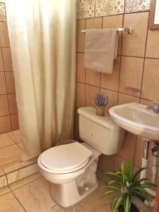 Phòng tắm tại Cabaña Vista Verde